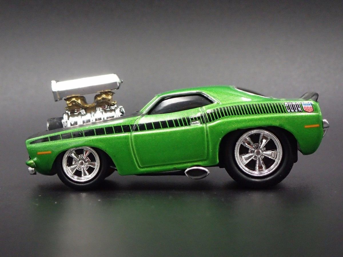 1970 70 PLYMOUTH AAR CUDA RARE 1:64 SCALE LIMITED DIORAMA DIECAST MODEL CAR-Burning Rubber Toy Company