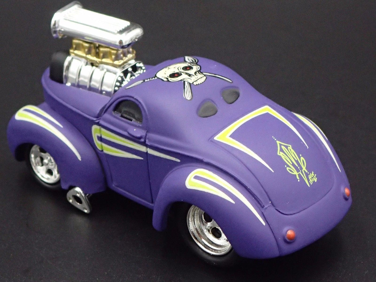 1941 41 WILLYS COUPE w/ BLOWER NHRA RARE 1:64 SCALE DIORAMA DIECAST MODEL CAR-Burning Rubber Toy Company