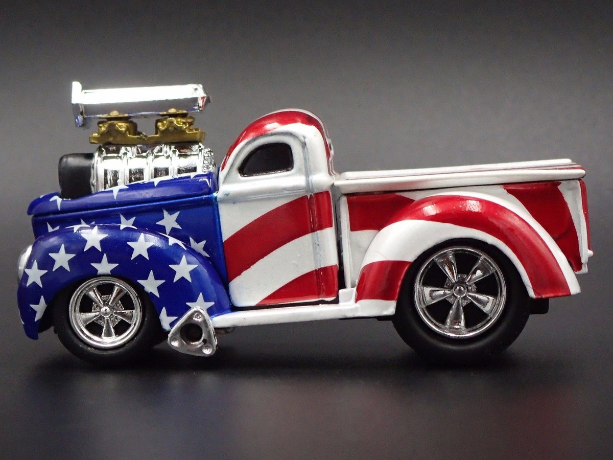 1940 40 WILLYS GASSER PICKUP TRUCK USA 1:64 SCALE DIORAMA DIECAST MODEL CAR