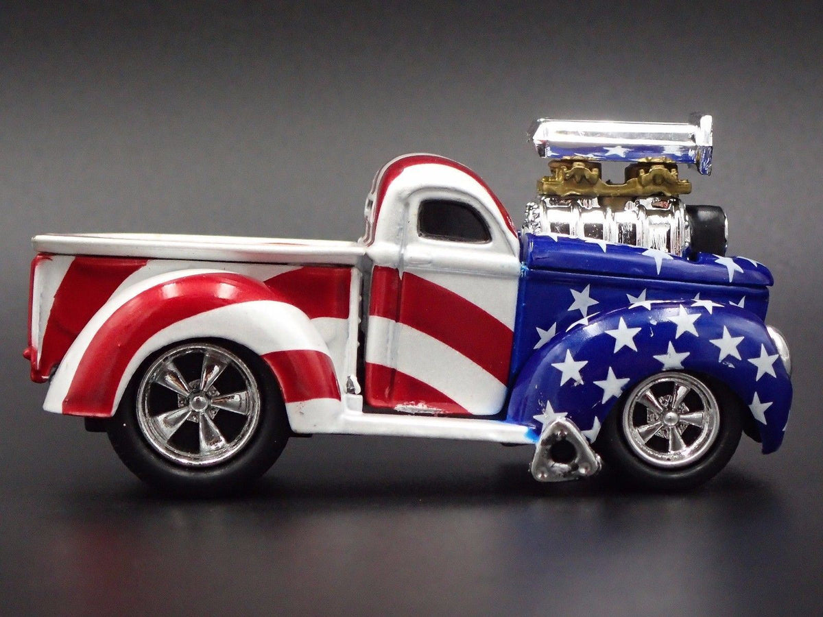 1940 40 WILLYS GASSER PICKUP TRUCK USA 1:64 SCALE DIORAMA DIECAST MODEL CAR