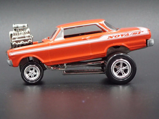 1963 63 CHEVY CHEVROLET NOVA SS ZINGER ORG 1:64 SCALE DIORAMA DIECAST MODEL CAR-Burning Rubber Toy Company