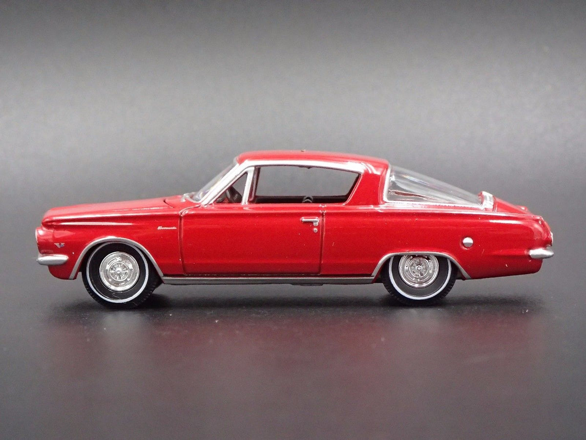 1964 PLYMOUTH BARRACUDA RARE 1/64 COLLECTIBLE DIORAMA DIECAST MODEL CAR-Burning Rubber Toy Company