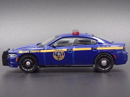 2016 DODGE CHARGER PURSUIT NEW YORK STATE POLICE RARE 1/64 DIECAST MODEL CAR-Burning Rubber Toy Company