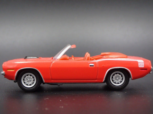 1970 70 PLYMOUTH HEMI CUDA CONVERTIBLE RARE 1/64 SCALE DIORAMA DIECAST MODEL CAR-Burning Rubber Toy Company