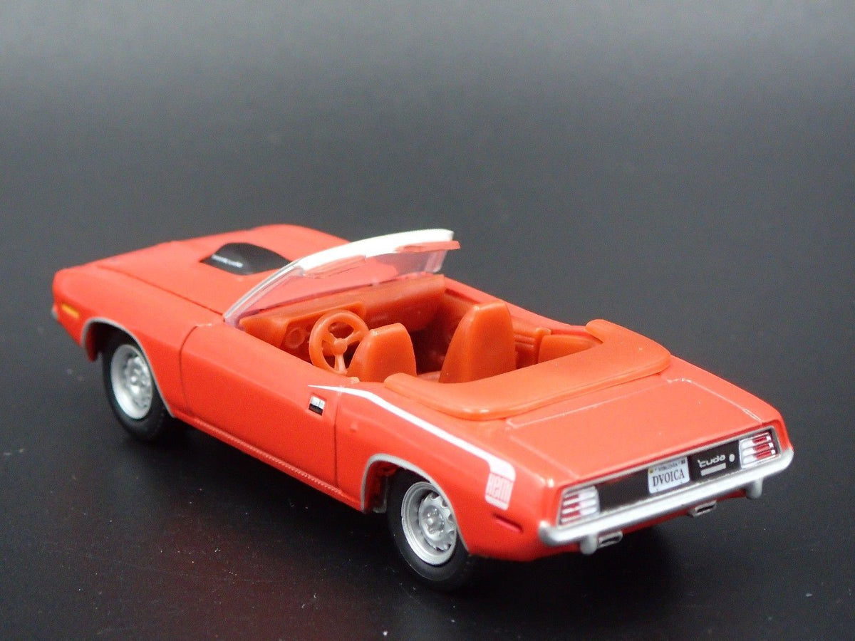 1970 70 PLYMOUTH HEMI CUDA CONVERTIBLE RARE 1/64 SCALE DIORAMA DIECAST MODEL CAR-Burning Rubber Toy Company