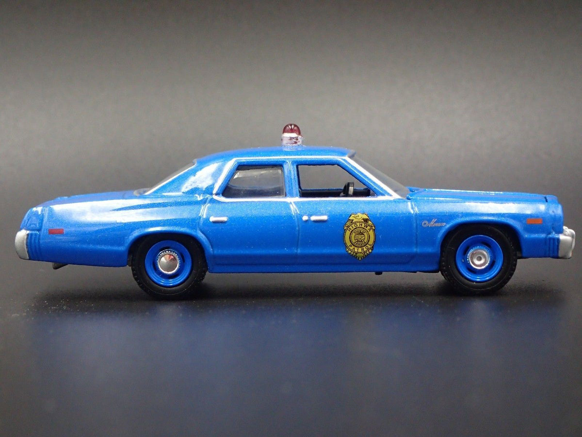1975 75 DODGE MONACO KANSAS STATE POLICE CAR RARE 1/64 SCALE DIECAST MODEL CAR-Burning Rubber Toy Company