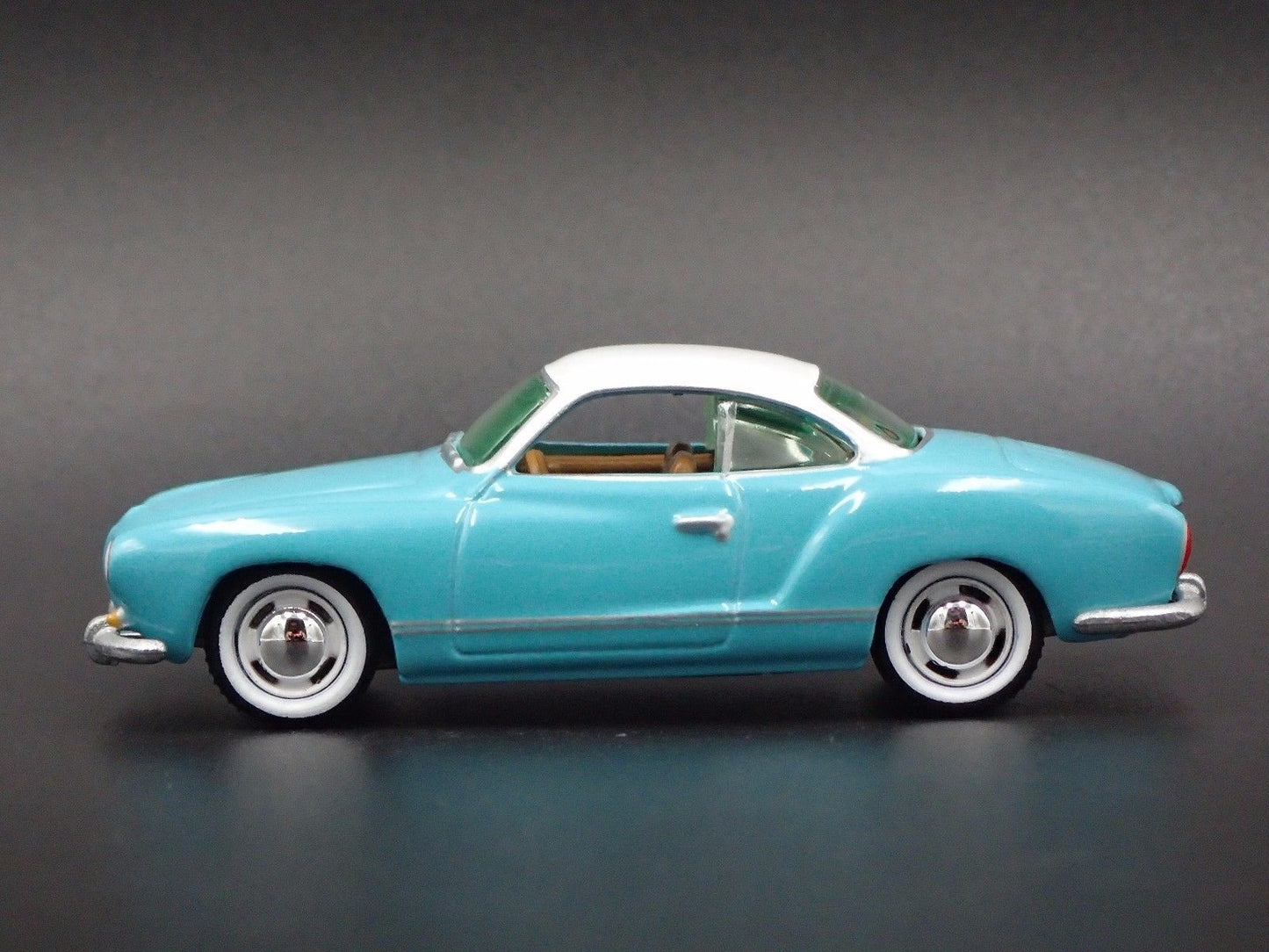 1960-1969 VOLKSWAGEN VW KARMANN GHIA TEAL 1:64 SCALE DIORAMA DIECAST MODEL CAR