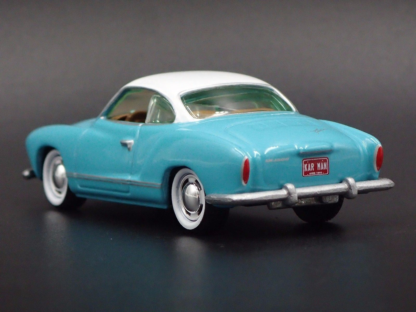 1960-1969 VOLKSWAGEN VW KARMANN GHIA TEAL 1:64 SCALE DIORAMA DIECAST MODEL CAR