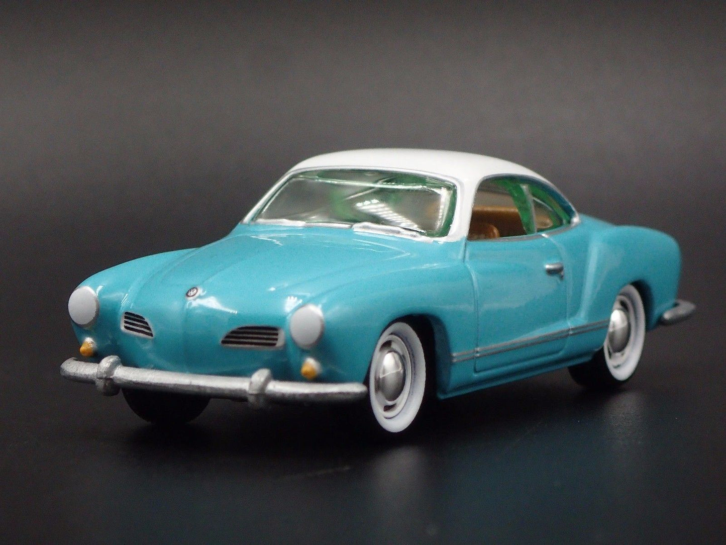 1960-1969 VOLKSWAGEN VW KARMANN GHIA TEAL 1:64 SCALE DIORAMA DIECAST MODEL CAR