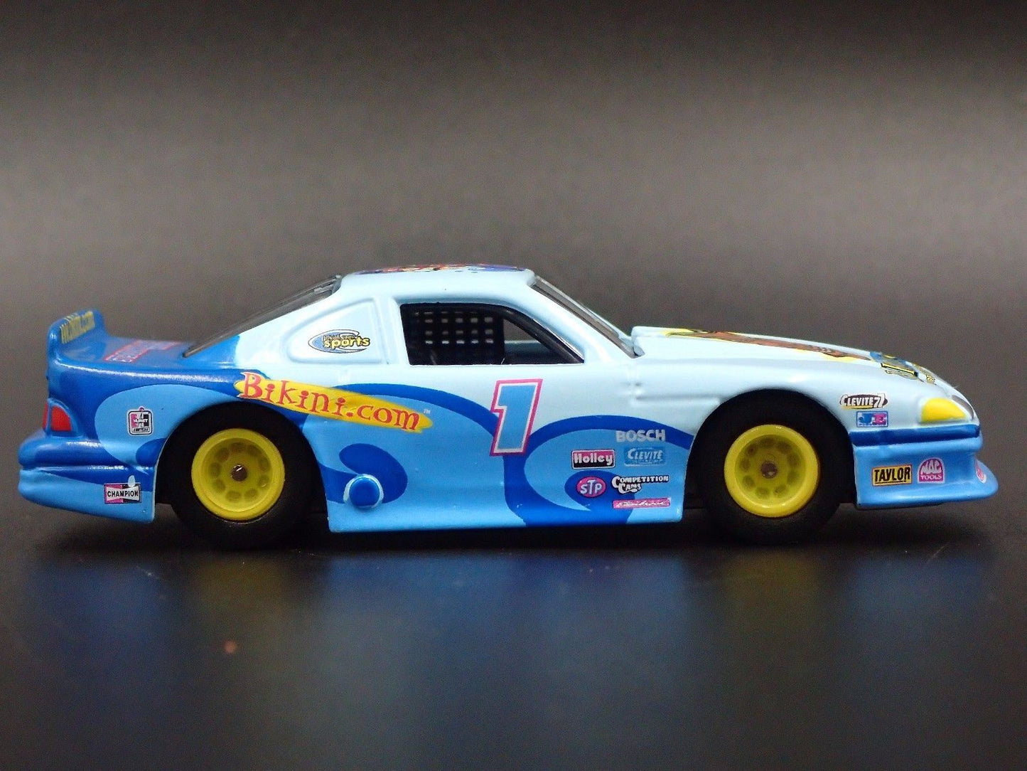 1996 96 FORD MUSTANG COBRA RACE CAR BIKINI.COM RARE 1:64 SCALE DIECAST MODEL CAR