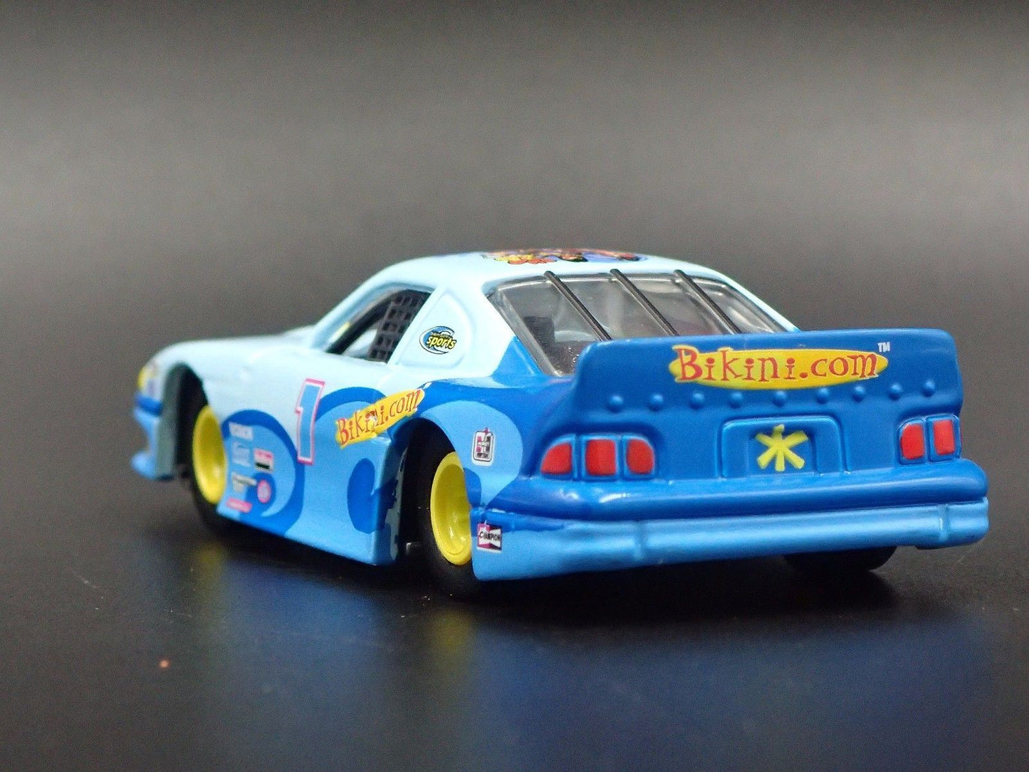 1996 96 FORD MUSTANG COBRA RACE CAR BIKINI.COM RARE 1:64 SCALE DIECAST MODEL CAR