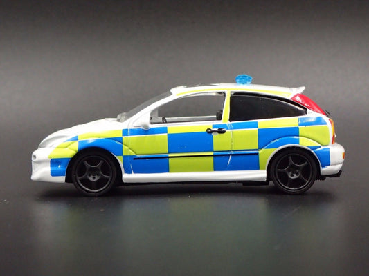 2003 FORD FOCUS POLICE CAR RARE 1:64 COLLECTIBLE DIORAMA DIECAST MODEL CAR-Burning Rubber Toy Company