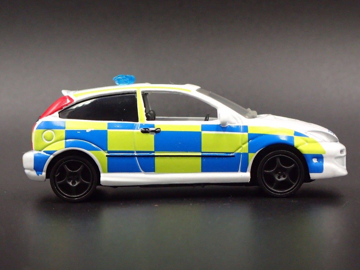 2003 FORD FOCUS POLICE CAR RARE 1:64 COLLECTIBLE DIORAMA DIECAST MODEL CAR-Burning Rubber Toy Company