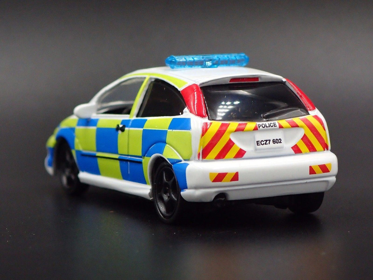 2003 FORD FOCUS POLICE CAR RARE 1:64 COLLECTIBLE DIORAMA DIECAST MODEL CAR-Burning Rubber Toy Company
