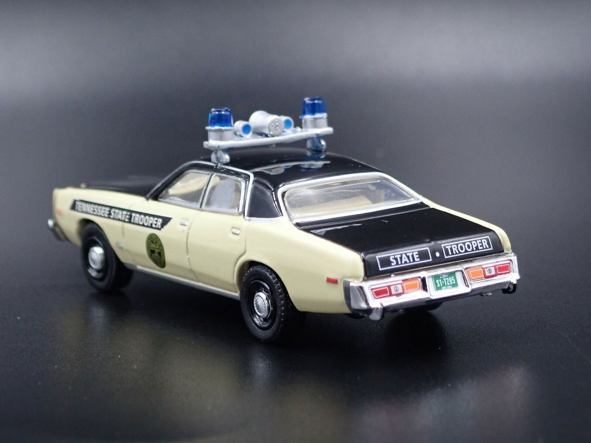 1977 77 PLYMOUTH FURY TENNESSEE STATE POLICE RARE 1:64 SCALE DIECAST MODEL CAR-Burning Rubber Toy Company