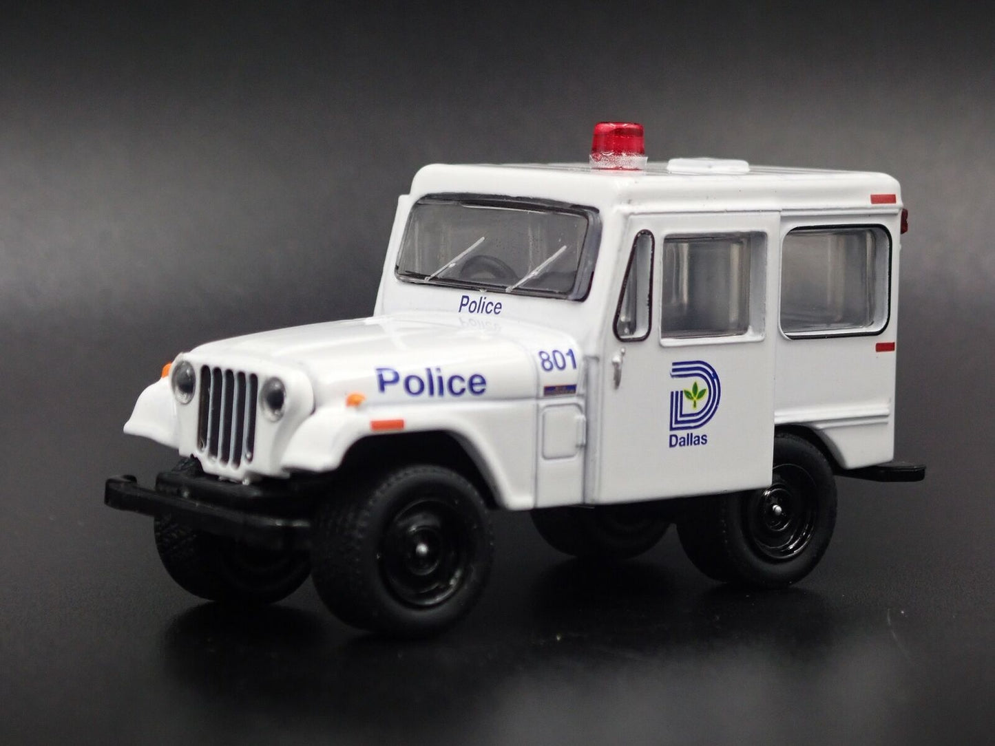 1977 77 JEEP DJ5 DALLAS, TEXAS POLICE 1/64 SCALE COLLECTIBLE DIECAST MODEL CAR