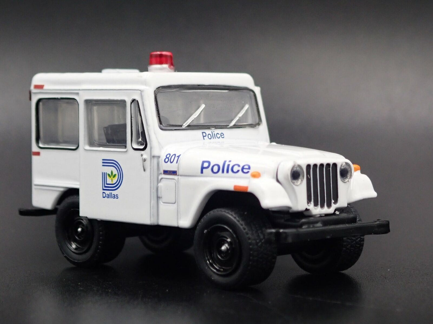 1977 77 JEEP DJ5 DALLAS, TEXAS POLICE 1/64 SCALE COLLECTIBLE DIECAST MODEL CAR