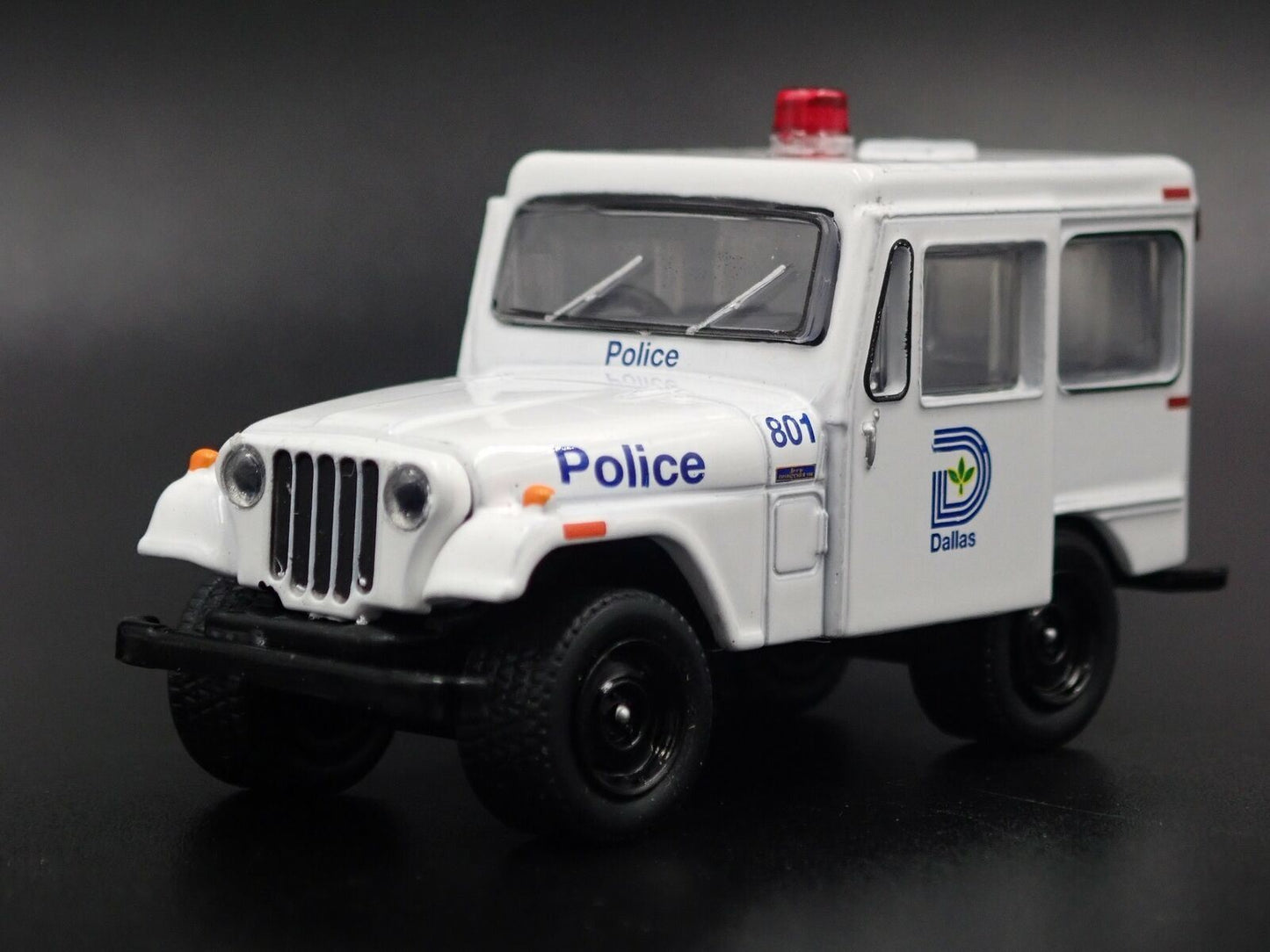 1977 77 JEEP DJ5 DALLAS, TEXAS POLICE 1/64 SCALE COLLECTIBLE DIECAST MODEL CAR