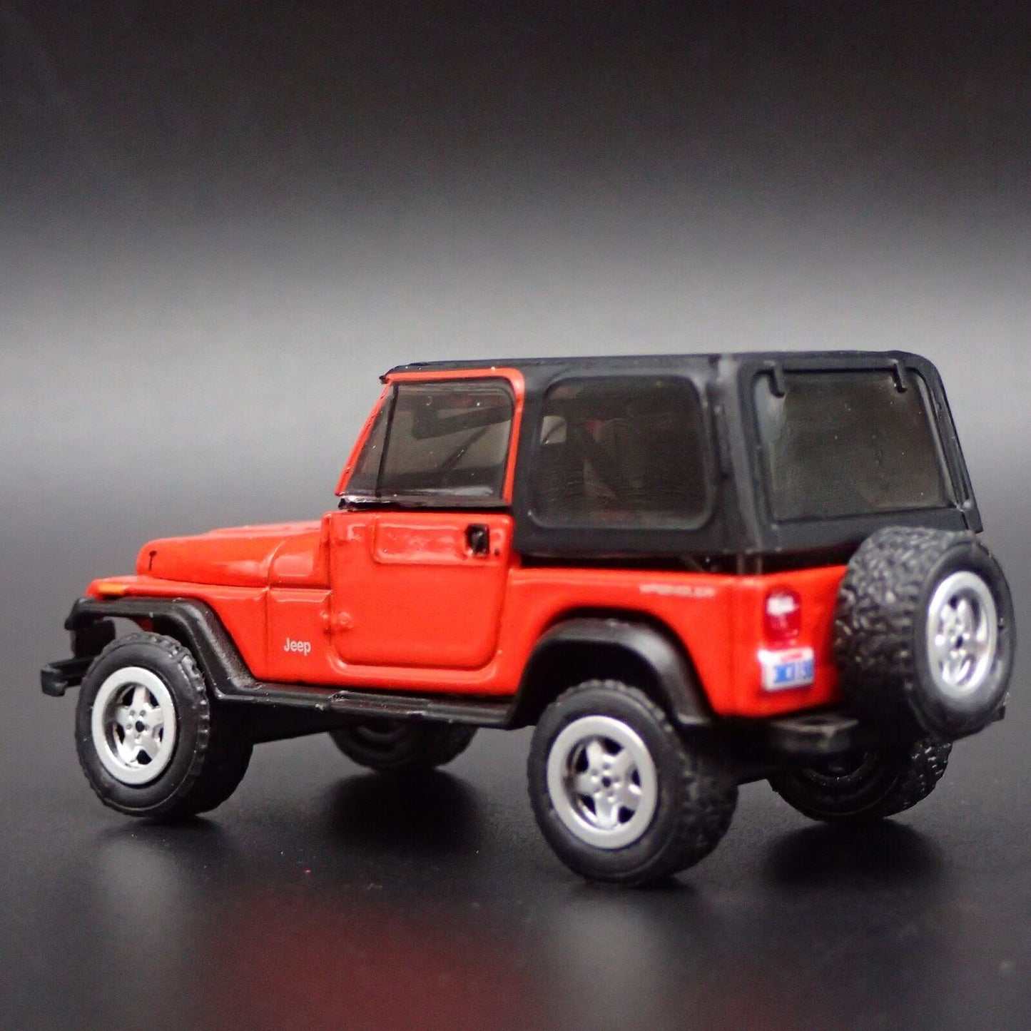 1986 - 1995 JEEP WRANGLER YJ 2 TWO DOOR RED 1/64 SCALE DIORAMA DIECAST MODEL CAR