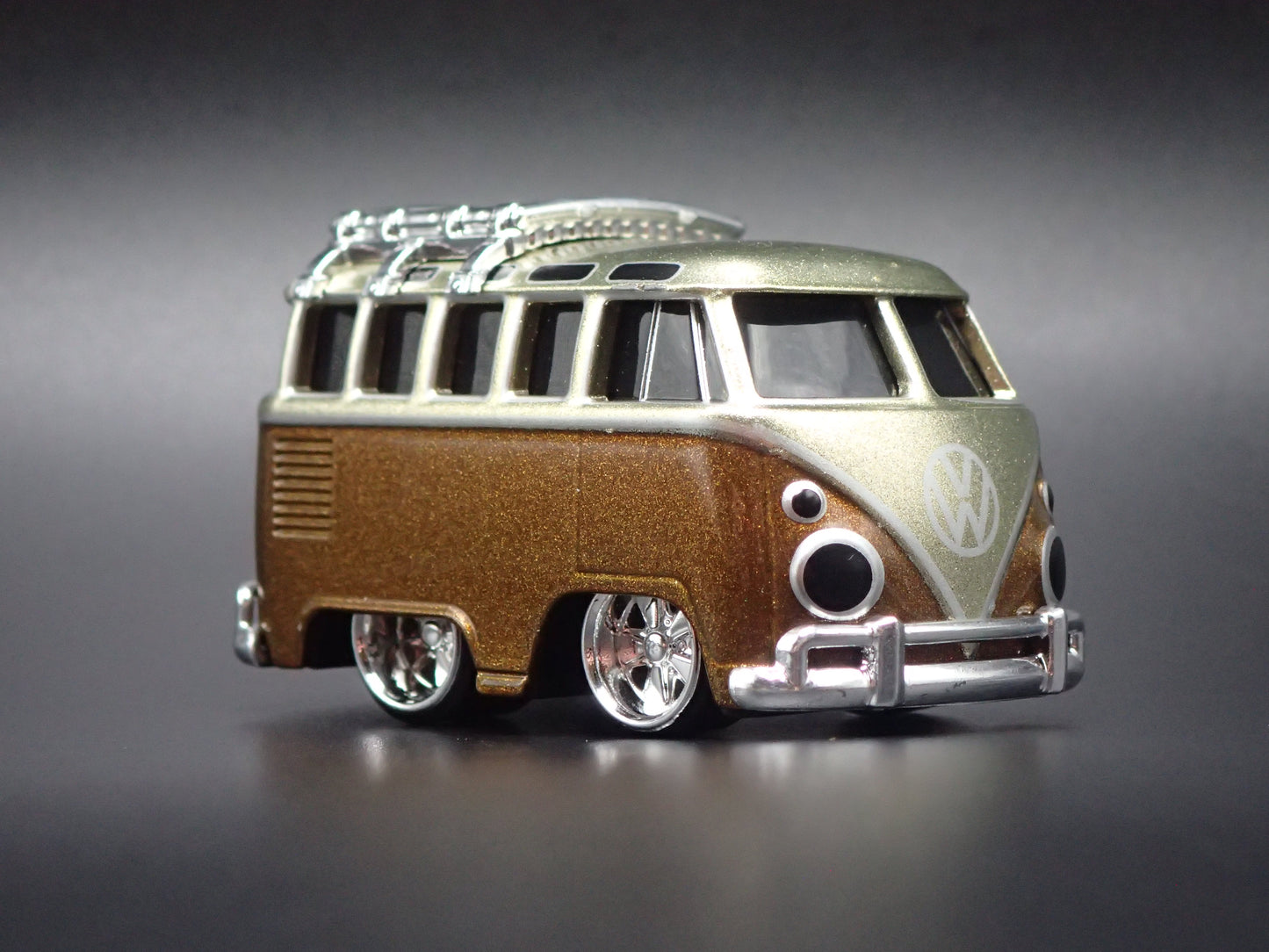 VW TYPE 2 T1 BUS CAR TUNED BROWN 1:64 SCALE DIORAMA DIECAST MODEL CAR
