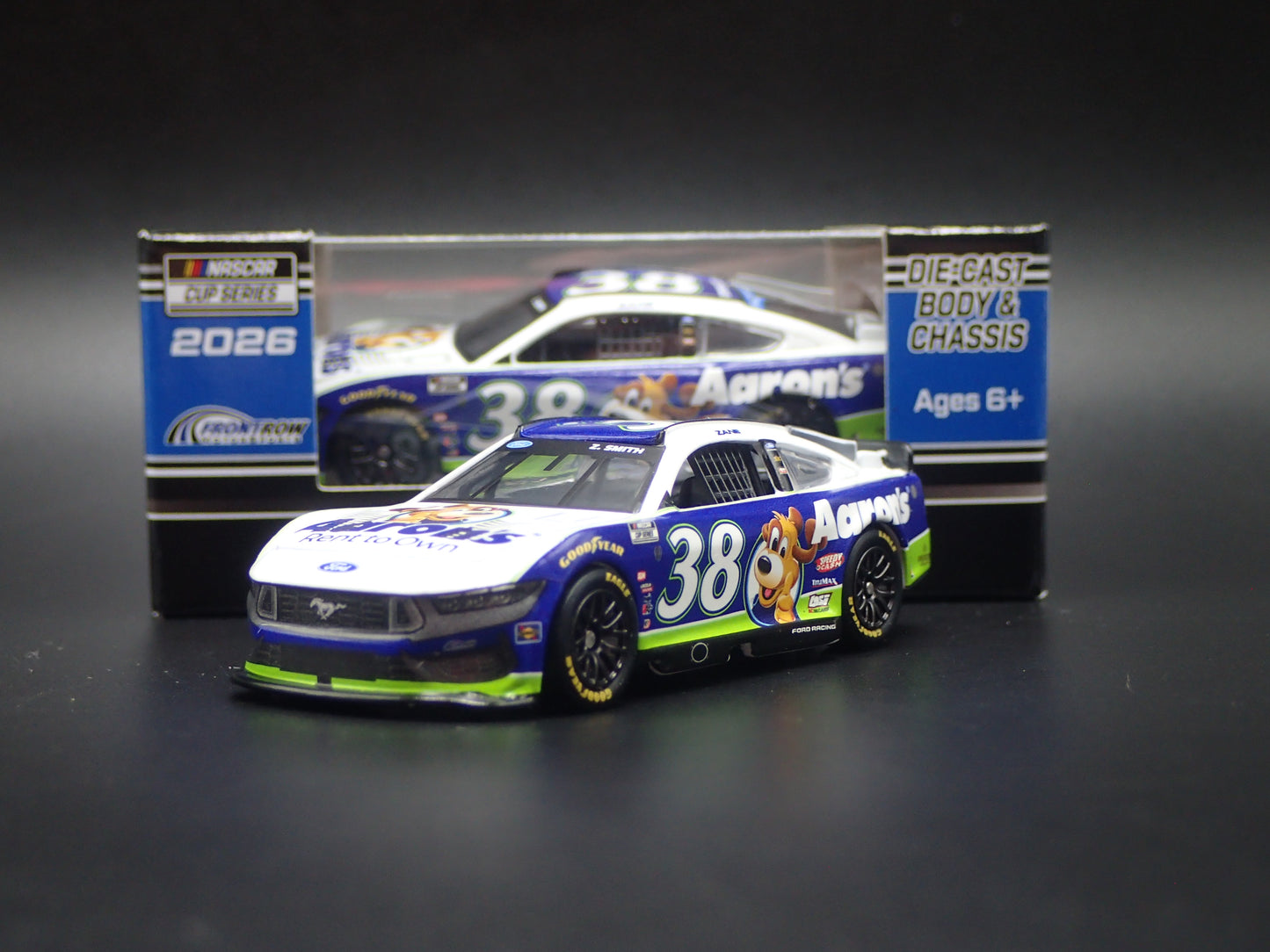 2026 26 FORD MUSTANG #38 ZANE SMITHAARONS NASCAR 1:64 SCALE DIECAST MODEL CAR