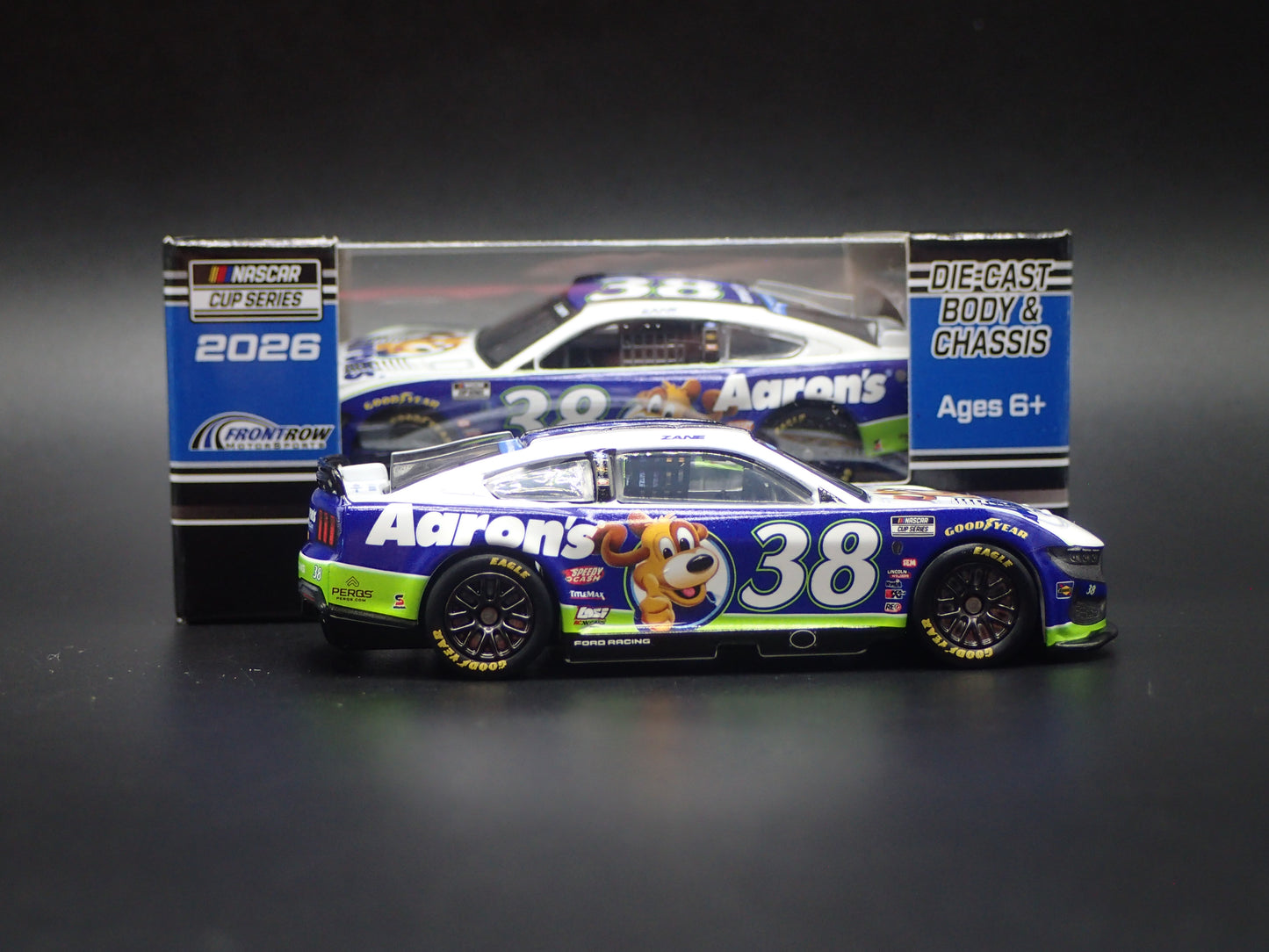 2026 26 FORD MUSTANG #38 ZANE SMITHAARONS NASCAR 1:64 SCALE DIECAST MODEL CAR