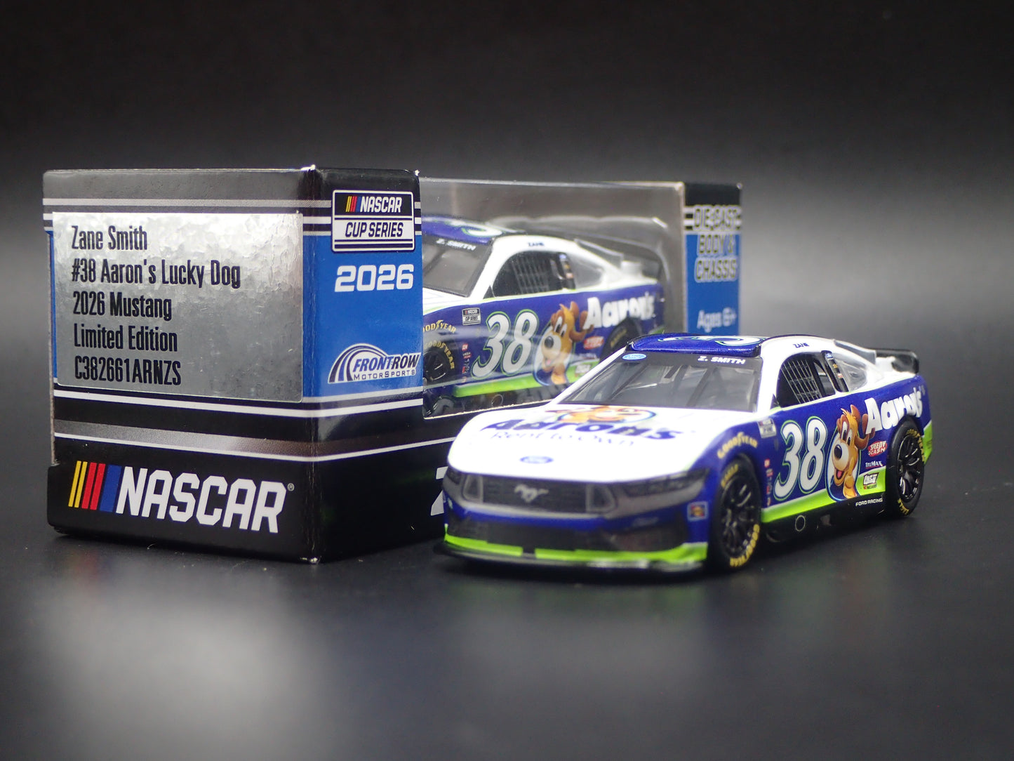 2026 26 FORD MUSTANG #38 ZANE SMITHAARONS NASCAR 1:64 SCALE DIECAST MODEL CAR