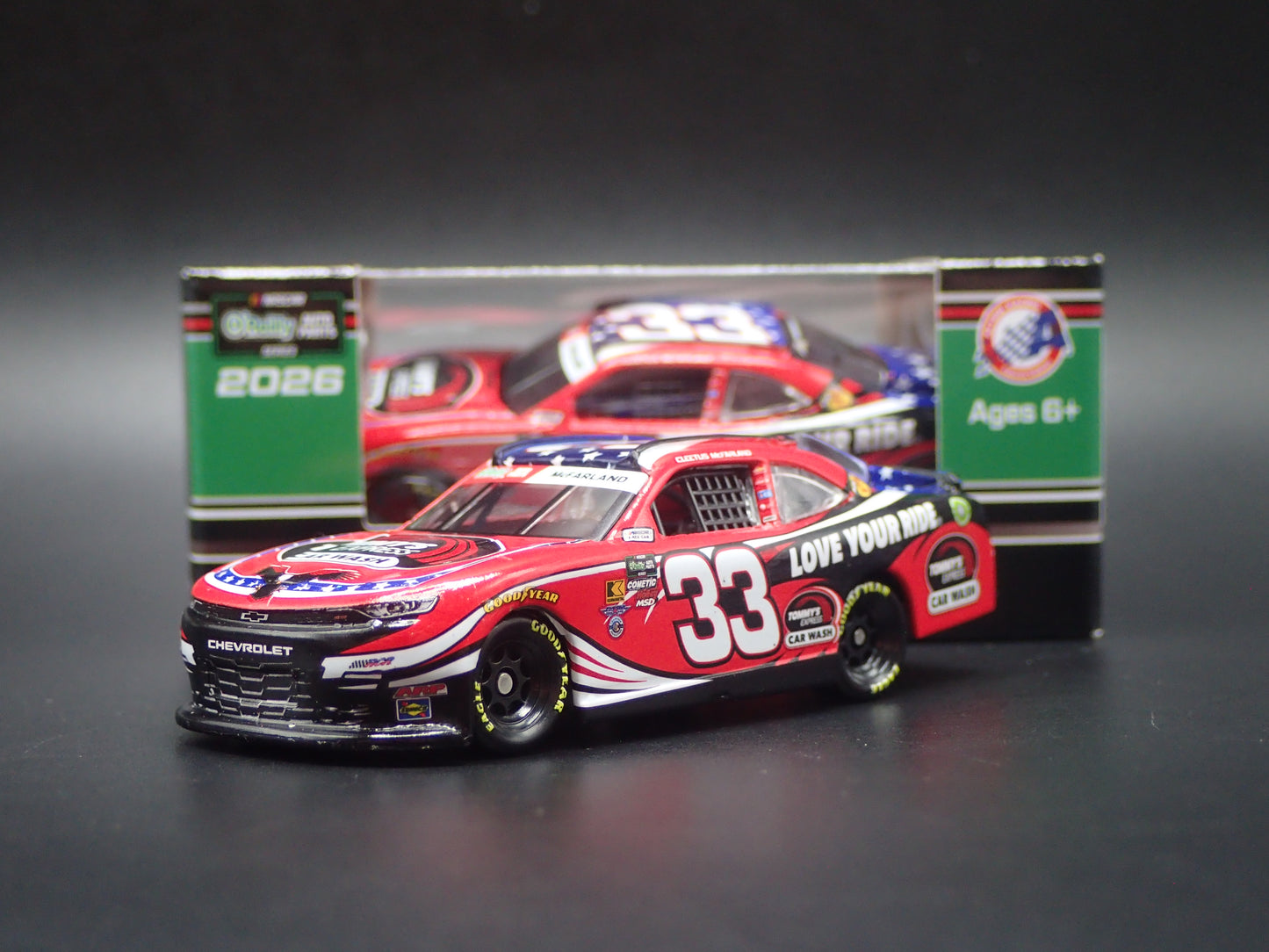 2026 CHEVROLET 33 CLEETUS MCFARLAND TOMMYS NASCAR 1:64 SCALE DIECAST CAR
