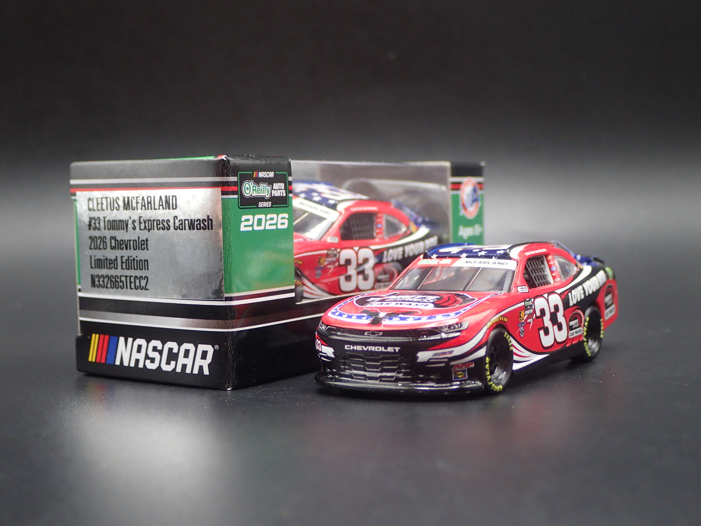 2026 CHEVROLET 33 CLEETUS MCFARLAND TOMMYS NASCAR 1:64 SCALE DIECAST CAR