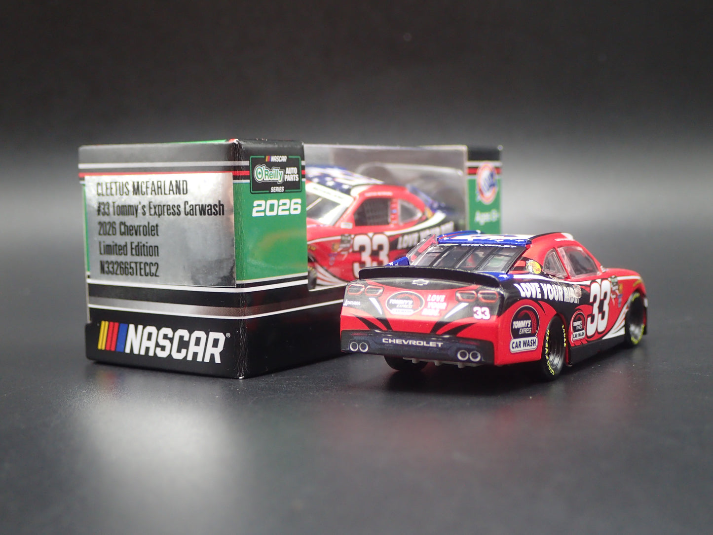 2026 CHEVROLET 33 CLEETUS MCFARLAND TOMMYS NASCAR 1:64 SCALE DIECAST CAR