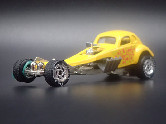 VW VOLKSWAGEN BEETLE BUGABOO DRAGSTER YELLOW 1:64 SCALE DIECAST MODEL CAR