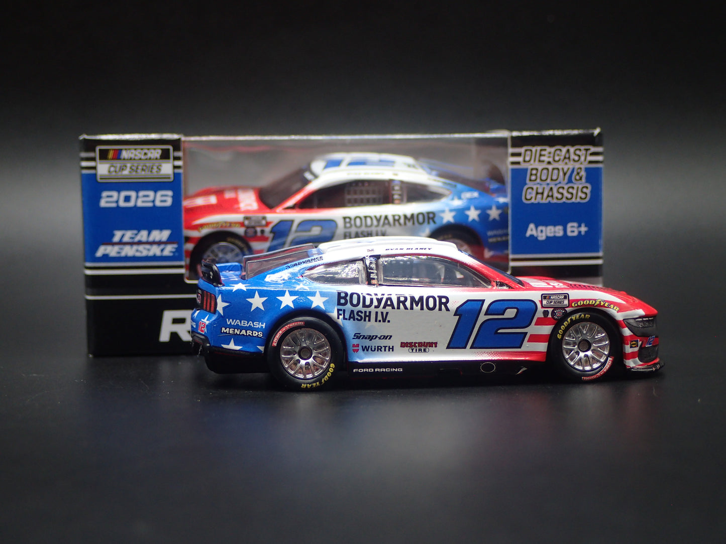 2026 26 FORD MUSTANG #12 RYAN BLANEY BODYARMOR NASCAR 1:64 SCALE DIECAST MODEL CAR