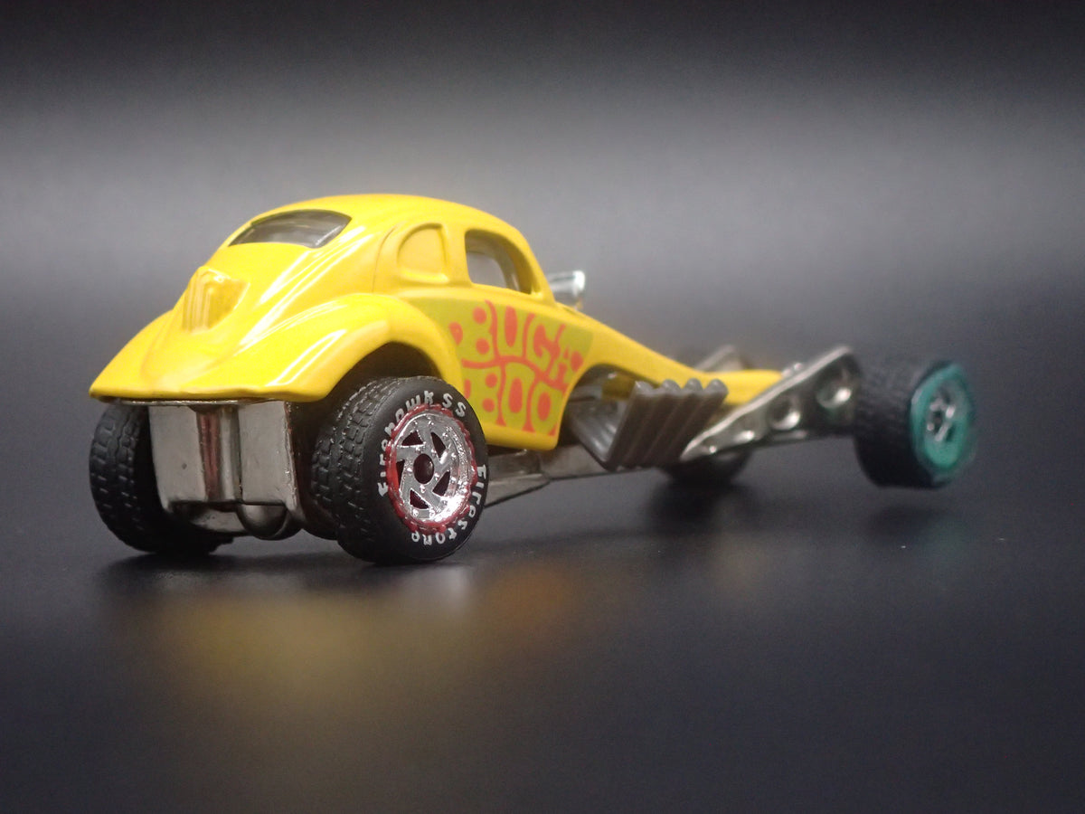 VW VOLKSWAGEN BEETLE BUGABOO DRAGSTER YELLOW 1:64 SCALE DIECAST MODEL CAR