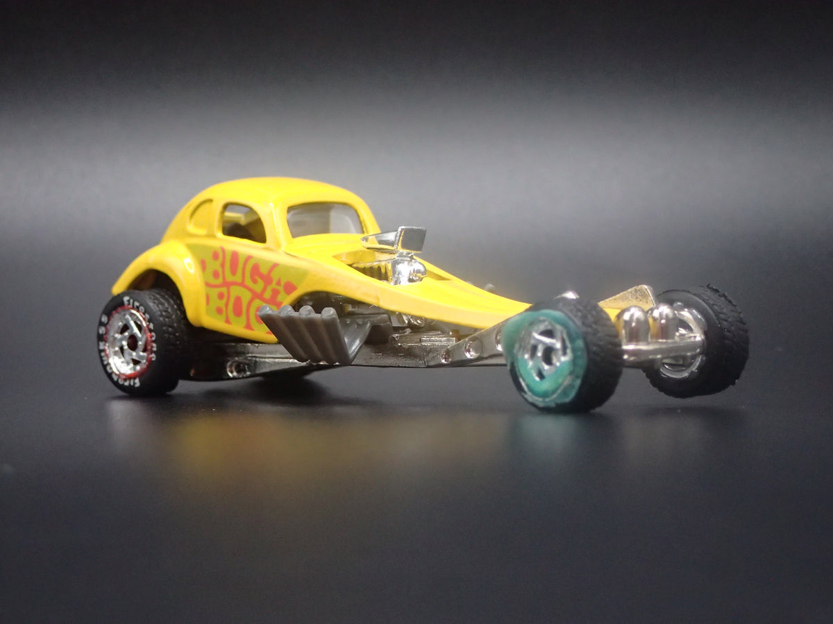 VW VOLKSWAGEN BEETLE BUGABOO DRAGSTER YELLOW 1:64 SCALE DIECAST MODEL CAR