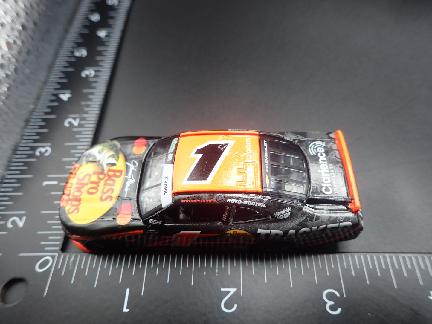 2026 26 CHEVROLET #1 CARSON KVAPIL BASS PRO SHOPS NASCAR 1:64 SCALE DIECAST CAR