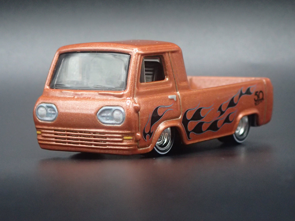 1960'S FORD ECONOLINE PICKUP TRUCK BROWN 1:64 SCALE DIORAMA DIECAST MODEL CAR
