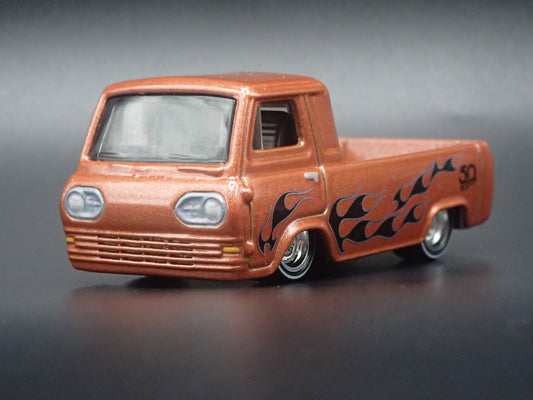 1960'S FORD ECONOLINE PICKUP TRUCK BROWN 1:64 SCALE DIORAMA DIECAST MODEL CAR