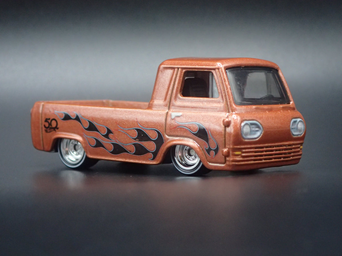 1960'S FORD ECONOLINE PICKUP TRUCK BROWN 1:64 SCALE DIORAMA DIECAST MODEL CAR