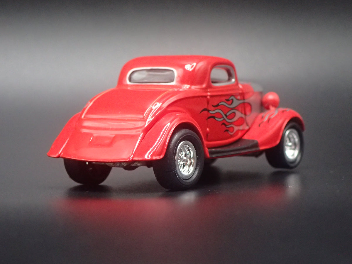 1934 34 FORD COUPE HOT ROD RED 1:64 SCALE COLLECTIBLE DIORAMA DIECAST MODEL CAR