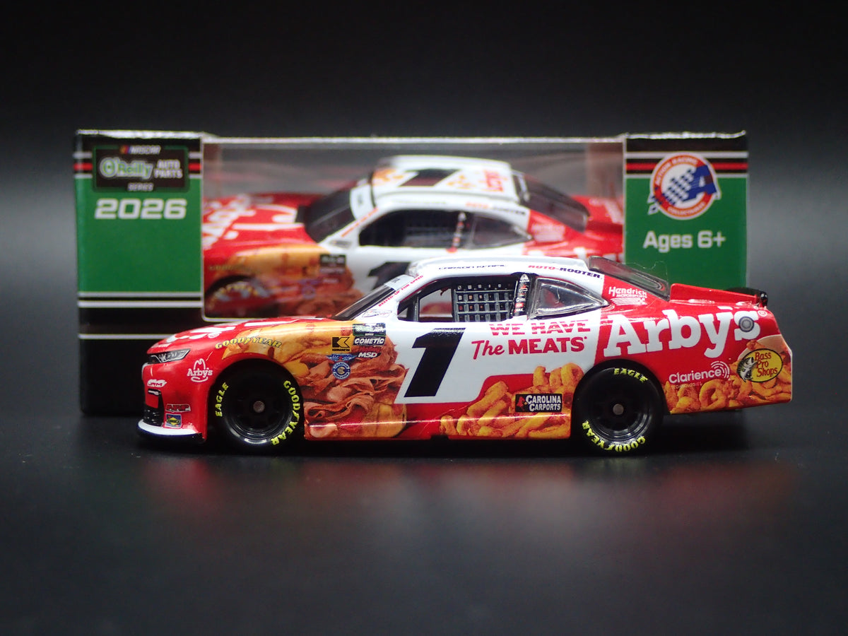 2026 26 CHEVROLET #1 CARSON KVAPIL ARBYS NASCAR 1:64 SCALE DIORAMA DIECAST CAR