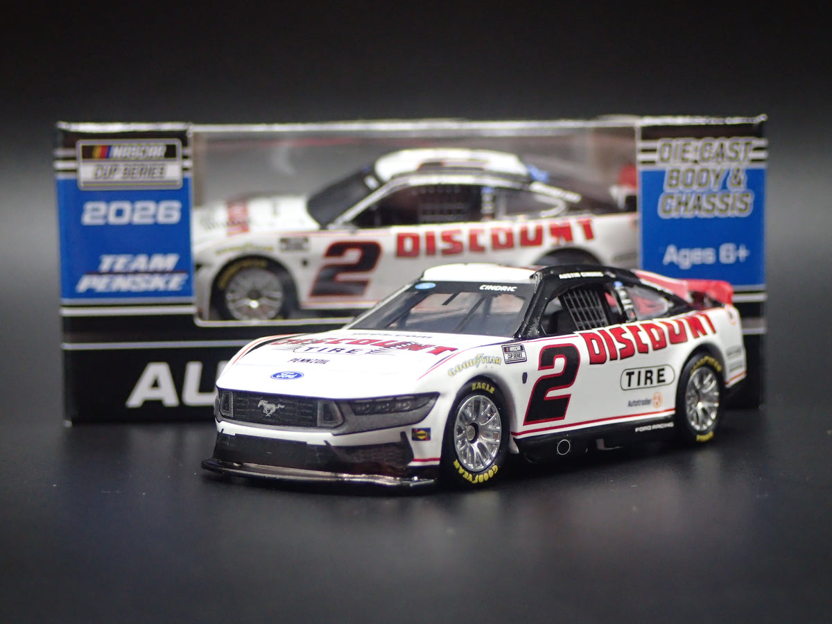 2026 26 FORD MUSTANG #2 AUSTIN CINDRIC DISCOUNT TIRE NASCAR 1:64 SCALE DIECAST CAR