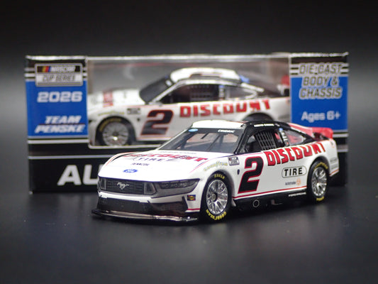 2026 26 FORD MUSTANG #2 AUSTIN CINDRIC DISCOUNT TIRE NASCAR 1:64 SCALE DIECAST CAR