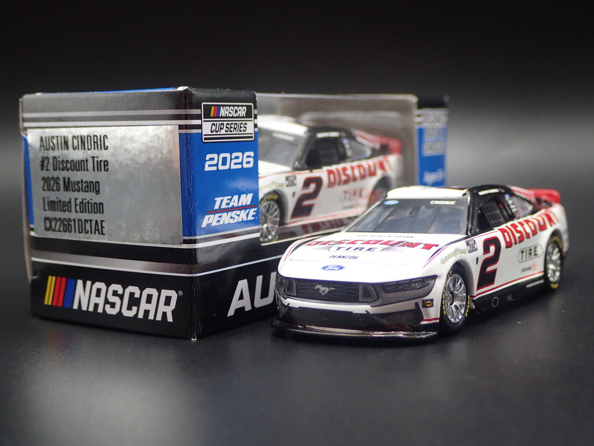 2026 26 FORD MUSTANG #2 AUSTIN CINDRIC DISCOUNT TIRE NASCAR 1:64 SCALE DIECAST CAR
