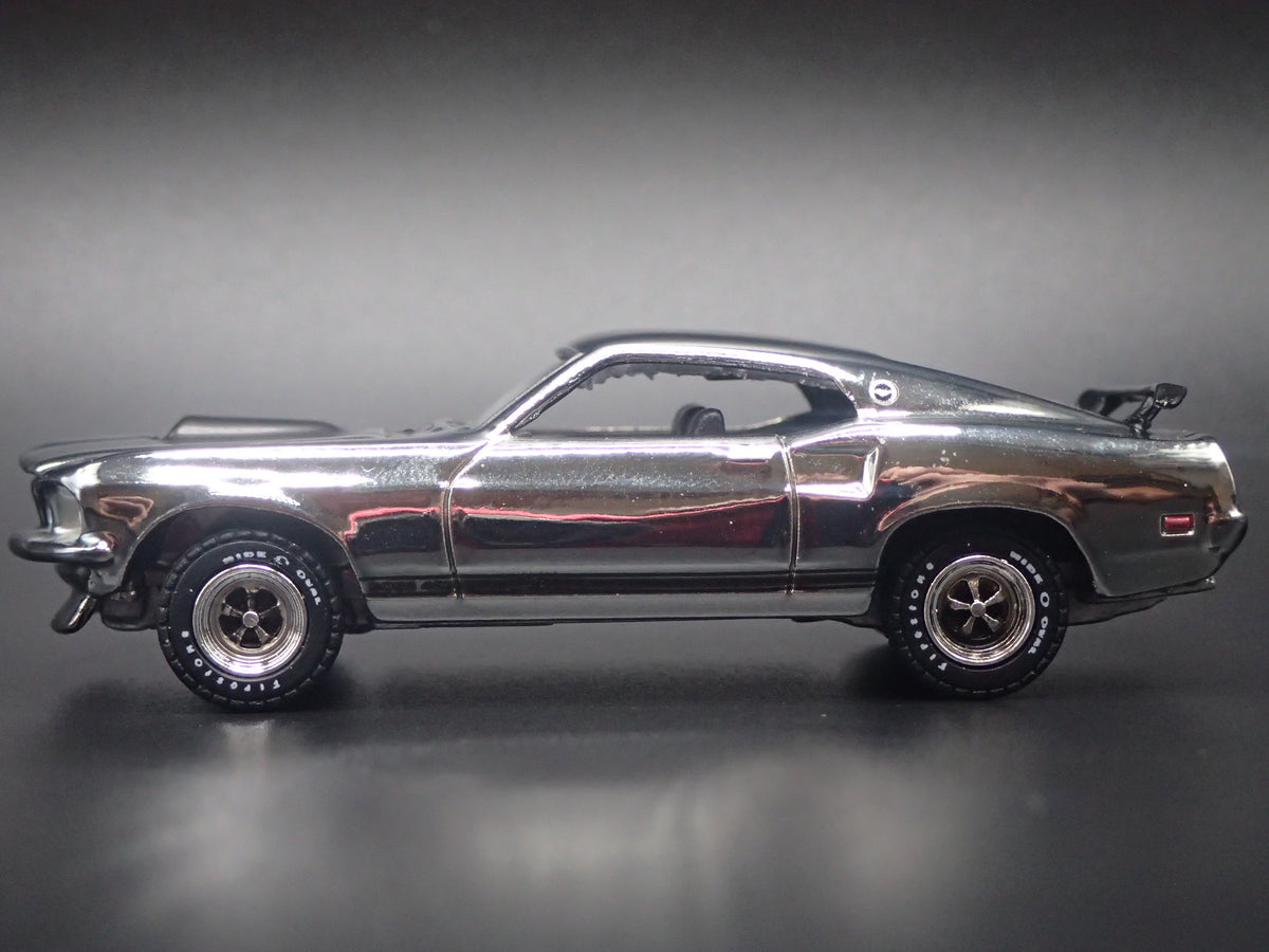 1969 69 FORD MUSTANG BOSS 429 JOHN WICK CHROME 1/64 SCALE DIECAST MODEL CAR
