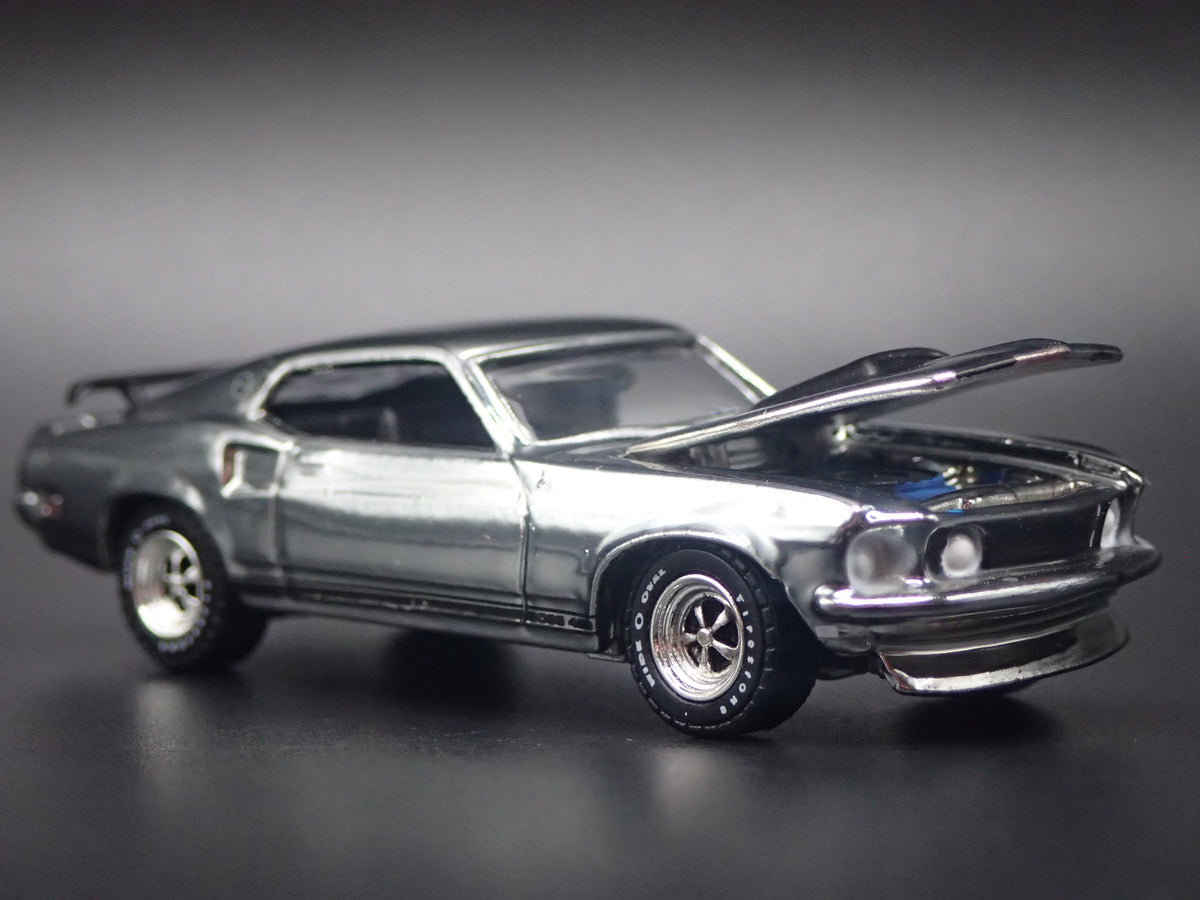 1969 69 FORD MUSTANG BOSS 429 JOHN WICK CHROME 1/64 SCALE DIECAST MODEL CAR