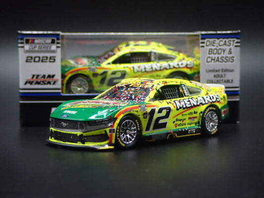 2025 25 FORD MUSTANG #12 RYAN BLANEY LIBMAN WIN NASCAR 1:64 DIECAST CAR