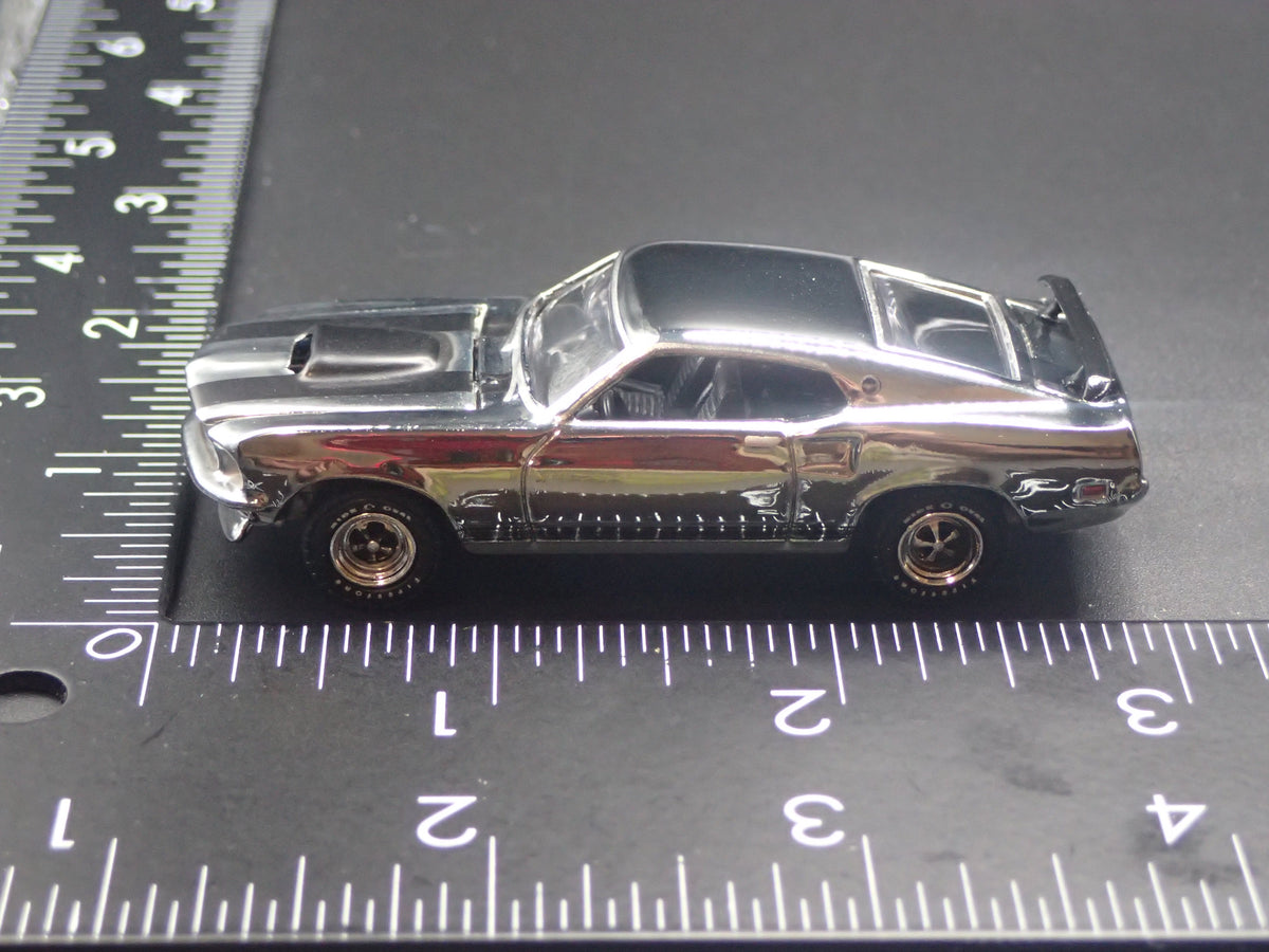 1969 69 FORD MUSTANG BOSS 429 JOHN WICK CHROME 1/64 SCALE DIECAST MODEL CAR