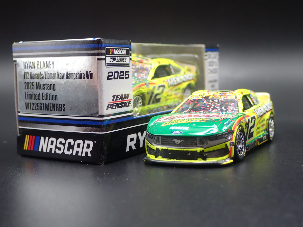 2025 25 FORD MUSTANG #12 RYAN BLANEY LIBMAN WIN NASCAR 1:64 DIECAST CAR