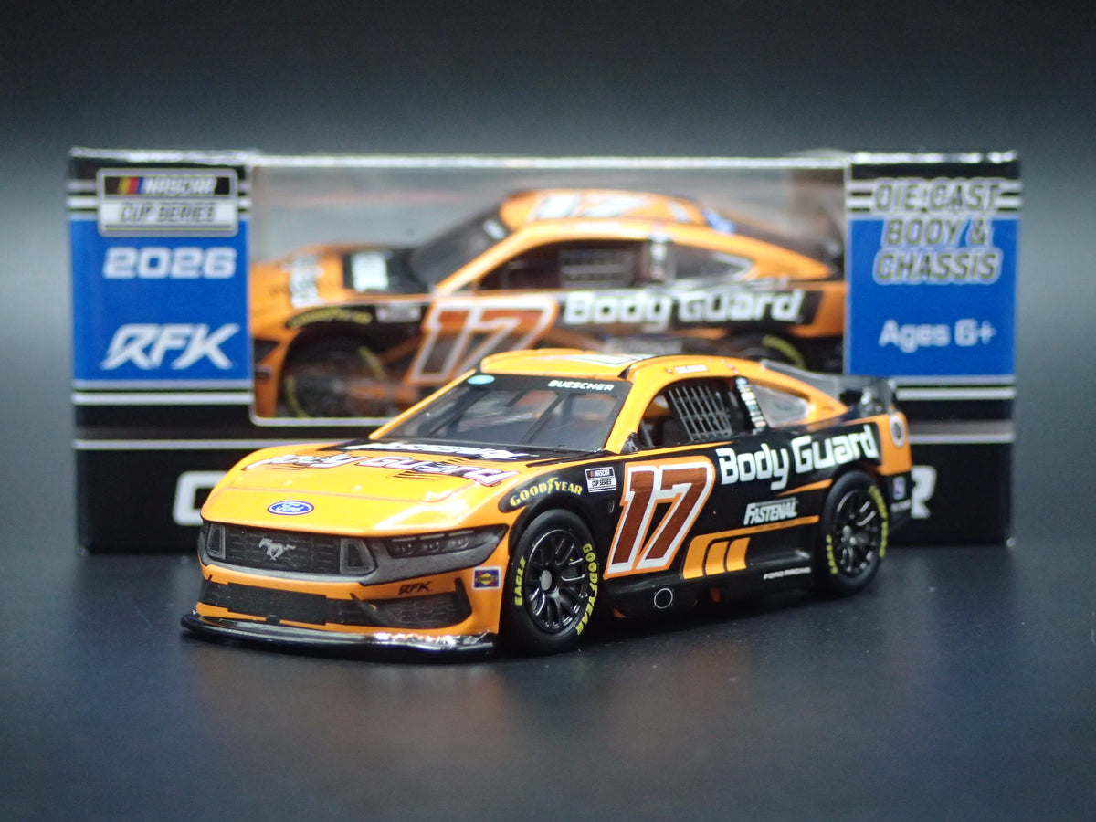 2026 26 FORD MUSTANG #17 CHRIS BUESCHER BODY GUARD NASCAR 1:64 SCALE DIECAST CAR