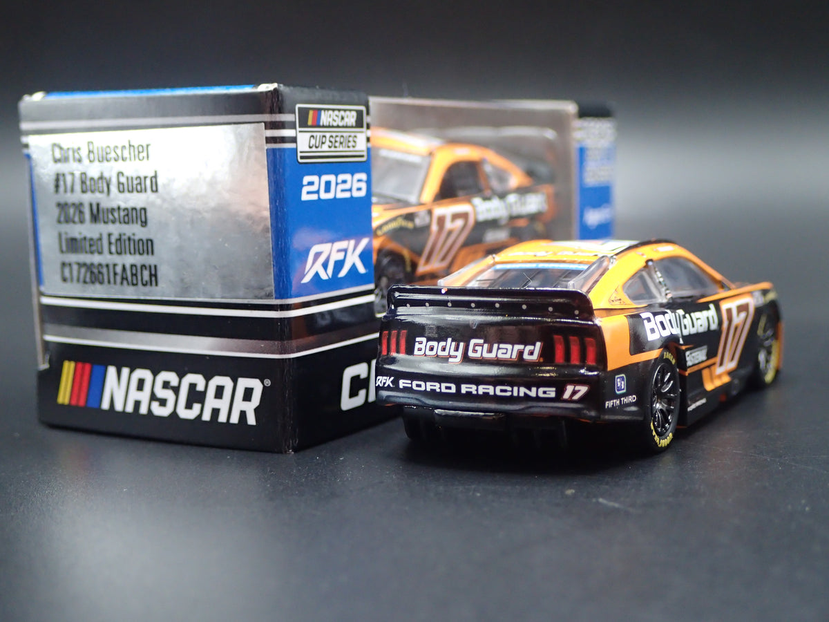 2026 26 FORD MUSTANG #17 CHRIS BUESCHER BODY GUARD NASCAR 1:64 SCALE DIECAST CAR